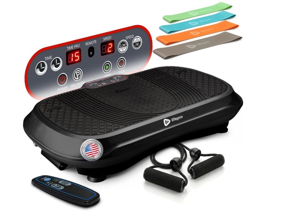 Lifepro Waver Vibration Plate Exercise Machine with 99 Speeds & 10 Presets
Resistance Bands, Non-Slip Surface, 330 lbs Capacity — Vibration Plate for Lymphatic Drainage, Body Toning, Full-Body Workout