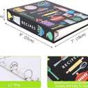 1 Pack Recipe Binder 9" x 7", 3 Ring Binder Recipe Book to Write in Your Own Recipes, Recipe Notebook Binder With 100 Recipes Page (5.5" x 8.5"), 12 Full Page Dividers