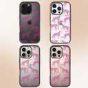 for iPhone Case - [6.6 ft Military-Grade Drop Protection] [Anti-Peel Technology] Clear Black TPU Bumper Case with Cute Design (Pink Leopard, iPhone 16 Pro)