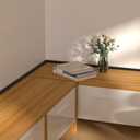 3/4 Inch Flexible Quarter Round Molding, Peel and Stick Rubber Floor Trim, Quarter Round Trim with 3m Tape, Self-Adhesive Bathtub Trim Molding