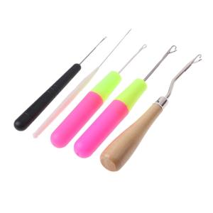 5 Different Sizes Latch Hook Crochet Needle Set Hair Crochet Hook Tools for Hair Braiding, Scarf & Rug Making and Crafts DIY