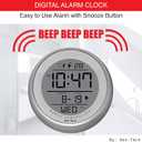 T-4660 Water Resistant Suction Cup Atomic Clock, Silver