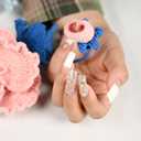 9 x Semi Cured Gel Nail Strips|Works with Any UV/LED Lamps|20 Pcs Gel Nail Stickers|Long-Lasting Two Weeks and Easy to Apply & Remove|White Winter