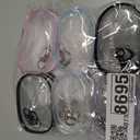 6 Pcs Clear Figure Display Bag with Keychain, Zipper Clear Display Case, Mini Doll Pouch for Figures Collectibles