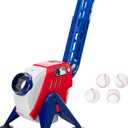 Franklin Sports Kids Pitching Machine - Plastic Baseball Pitching Machine for Kids Batting Practice - MLB Power Pitcher with Adjustable Speeds