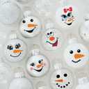 3 x Snowman Face Christmas Stencils for Painting on Wood Cookie Gingerbread Small Stencils for Ornaments Mini Xmas Stencil for Crafts Glass Decorations (60 Christmas 3inface)