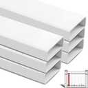 Yaocom 6 Pieces 7/8" x 3" PVC Picket Pack White Vinyl Picket Fence Parts for Outdoor Backyard Garden