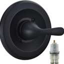13020 Shower Trim Kit Replacement for Delta Classic 13 Series Single-Function Trim Kit, Matte Black Shower Handle Compatible with R10000 Rough-In Valve (Includes RP46074 Valve Cartridge)