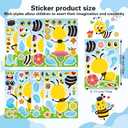 16 Pcs Make a Face Bees Stickers,DIY Your Own Cute Bee Stickers, DIY Party Favor,Classroom Rewards, Teacher Reward,Gift for Kids