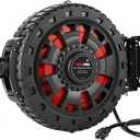 75FT Retractable Extension Cord Reel, 14AWG/3C SJTOW Heavy Duty Power Cord with Lighted Triple Tap Outlet, 13AMP, Swivel Removable Bracket for Wall/Ceiling Mount, UL Listed