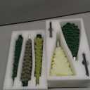 Nuanchu 5 PCS Flameless Christmas Tree Candles - Christmas Tree Shaped Taper Candles Decorative & Xmas LED Candlesticks Battery Operated for Holiday Celebration Decorations