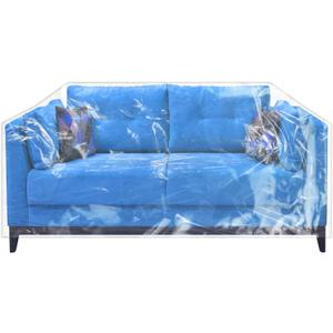 Wokire Plastic Loveseat Cover - 84" W x 40" D x 36" RH x 18" FH - Heavy Duty Vinyl, Waterproof, Slipover - Protects Pets Scratches