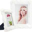 5x7 1PCS Vintage Picture Frame Plastics Handmade Photo Frame Glass Panel European style Suitable for tabletop