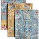 Maison d' Hermine Kitchen Towels Set of 3 100% Cotton 27.50" x 20" Reusable Cloth Tea Dish Towels Absorbent with Hanging Loop for Kitchen Valentines Day Decorations Spring/Summer (Marquise)