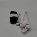 Men's Cotton Ankle Socks with Cushioned Bottom and Arch Compression for Running, Sports, Everyday Wear (6 Pairs) (White & Black)