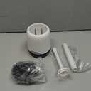 Lefree Silicone Toilet Brush and Holder,Bathroom Cleaner Brush Set,Non-Slip Handle Toilet Bowl Brush with TPR Soft Bristle,Wall Mounted/Floor Standing (Pack of 1, Gray)