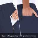 Women's Golf Pants Wrinkle Free UPF 50 Casual Pants Quick Dry Lightweight Travel Pants for Women on Plane with Zipper Pockets (XS)