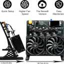 NerdOCTaxe Bitcoin Miner, Upgraded ASIC Miner 9.6TH/s 16.6J/TH Efficiency 160W Low Power, 2.4G Signal & Quiet Dual Fan Open-Source Crypto Machine for BTC Mining