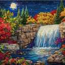 Stained Glass Puzzles for Adults 1000 Pieces, Forest Landscape Jigsaw Puzzles, Nature Difficult Challenging Jigsaw Puzzles, Finished Size 27.56 * 19.69", with 1:1 Poster, Letter on The Back