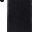 Tyenaza CD Case, Portable PU Leather DVDs Wallet Holder 80 Capacity VCD Wallet Storage Bag Case Organize for VCD DVD Binder Bag Album Booklet(Black)