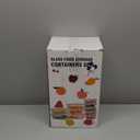 Glotoch 10 Pack Glass Food Storage Containers with Lids Reusable, Ultra Thick Borosilicate Glass Containers for Meal Prep/Lunch, Dishwasher/Microwave/Oven/Freezer Safe, Grey