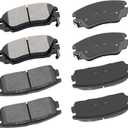 cciyu D1421 D1275 Front Rear Ceramic Brake Pads Kits 8pcs fit For 2010-2017 For Chevrolet Equinox,2010-2017 For GMC Terrain