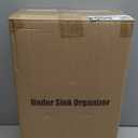 Under Sink Organizer, 2 Packs 2 Tier Under Sink Organizers and Storage, Slide out Pull out Cabinet Organizer Shelf, Metal Sliding Drawer for Kitchen Bathroom Pantry Cabinet Closet Organization Rack (Black)