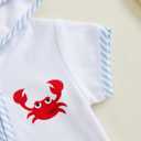 Toddler Baby Boy Swim Cover Up Zipper Towel Terry Hood Tops Seersucker Gingham Shorts Set 2pcs Beach Bathing Suit (12-18 Months, Sky Blue)