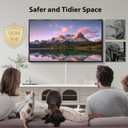 ZhiYo Large Wire Hiders for TV on Wall for 3-4 Cords - 66in (4xL16.5in) PVC Cable Cover Kit with Pre-Applied Adhesive Tape, Ideal for Wall Mounted TVs Home Office, W1.2in x H0.7in White