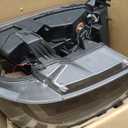 PIT66 LED Headlight Assembly Compatible with 2007-2014 Chevy Tahoe Suburban/Fit 2007-2013 Avalanche Corner Halogen Headlamp Replacement Black Housing Amber Corner