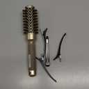 Sndyi Small Round Brush for Blow Out, Nano Thermal Ceramic Ionic Round Hair Brush with Boar Bristles, Boost Shine & Volume, For Short Hair with Quick Blow Drying & Salon Styling -2 Inch, Barrel 1 Inch