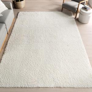 Nuloom Marleen Off-White, 3'2" x 5', Solid, Shag, Soft and Plush, High Traffic, Stain Resistant, Easy Clean, Durable Area Rug for Bedroom, Living Room, Dining Space, Den, Foyer, Entryway