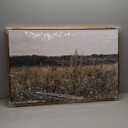 InSimSea Golden Framed Vintage Canvas Wall Art Wildflower Field 24x36In, Rustic Meadow with Flowers Vintage Floral Landscape Art Print, Modern Country Farmhouse Bedroom Bathroom Botanical Wall Decor