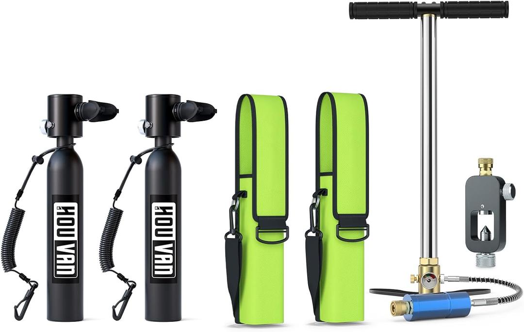 Mini Scuba Tank 0.5L Diving Tank with DOT Certification Up to 10 Minutes Underwater Breathing Reusable Backup Tanks for Underwater Shooting and Rescue Operations