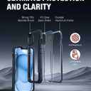 RAPTIC Shield for iPhone 15 Case, Shockproof Protective Clear Case, Military Grade 10ft Drop Tested, Durable Aluminum Frame, Anti-Yellowing Technology Case, 6.1 inch, Black