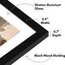Americanflat 8x10 Double Picture Frame with Shatter-Resistant Glass - Fits Two 8x10 Photos or use as One 12x18 Poster Frame - Signature Collection - Collage Frames for Wall Display - Black