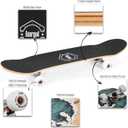 Skateboards for Beginners,31 * 8 inches Complete Skateboards for Kids,Boys,Girls and Adults,7 Layer Maple Wood,Double Kick Deck Concave Standard and Tricks Skateboard
