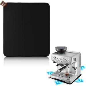 Sliding Mat for Breville Espresso Machine 870XL, Dual-Sided Design, Anti-Slip Glide Mat with Hanging Strap, Easy to Clean, Sturdy Pad for Breville Espresso Machine Accessories, Protects Countertop (1 Piece, Black)