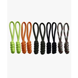 Zipper Pull Charm 3" Handmade Lanyards Keychain Backpack Lanyards Pull Hand Woven Pull Cord Zipper Paracord Pull Tab 10 Set(5 Colors)