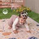 Baby Play Mat 50x50 Playpen Mat Foldable Washable Padded Thick Non Slip Crawling Tummy Time Rug Carpet for Babies Boys Girls Toddlers Soft Mat for Floor Nursery Gym Infant Cushion Beige