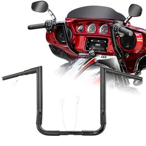 10" Rise 1-1/2" Ape Hanger 1986-2023 Street Glide Handlebar, Black
