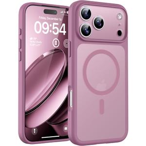 TOCOL for iPhone 17 Pro Case, Compatible with Magsafe Charger, Full Camera Protection, Translucent Matte Phone Case for 17 Pro 6.3 inch (Lilac Purple)