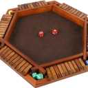 Juegoal Wooden Shut The Box Dice Game for 1-6 Players, Upgrade Tabletop Board Game with 12 Dice for Kids Adults Families, Classics Travel Portable Classroom Home Party Pub Board Game Sets