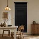 MR.DANCE 2" Cordless Faux Wood Blinds for Indoor Windows, Embossed Design, 33.5"W x 72"H