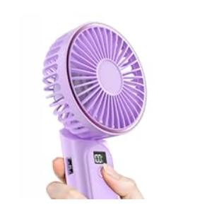 Portable Handheld Fan, Portable Fan Rechargeable, 4000mAh, 180 Adjustable, 6 Speed Wind, Display Electricity in Real Time, USB Rechargeable Foldable F an, Quiet Personal Fan as Power Bank (Black)