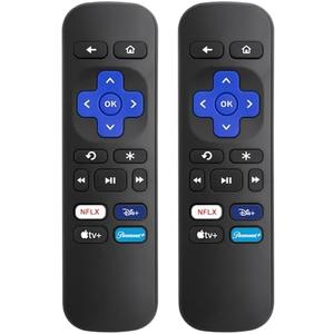 【Pack of 2】 Replacement Remote for Roku Box,for Roku Express,for Roku Premiere,for Roku Player,for Roku1/2/3/4,(NOT for Stick and TV or Game)