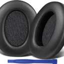SOULWIT Earpads Cushions Replacement for Sony WH-XB910N Extra Bass Headphones, Ear Pads with Soft Protein Leather, Noise Isolation Foam - Black
