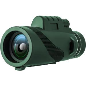 Monocular-Telescope 80x100 High Powered Monoculars High Definition for Adults High Powered with Smartphone Adapter Telescope Hunting Wildlife Bird Watching Travel Camping Hiking-Green