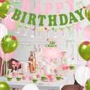2 x 38pcs Witch Birthday Party Decorations Set Include 1pc Banner, 6pcs Hanging Swirls,18pcs Balloons,12pcs Cake Toppers and 1pc Cupcake Toppers for Pink and Green Witch Party