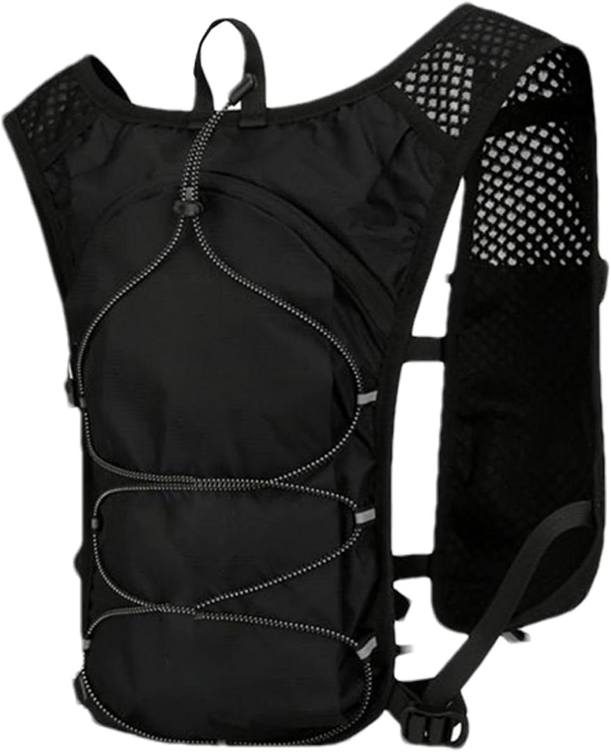 Running Hydration Vest - Water Bladder for Women & Men | Running Vest Phone Holder | Running Hydration Vest Waterproof Phone Pouch | Chest Pack Gear for Women Hiking Marathons (Black)